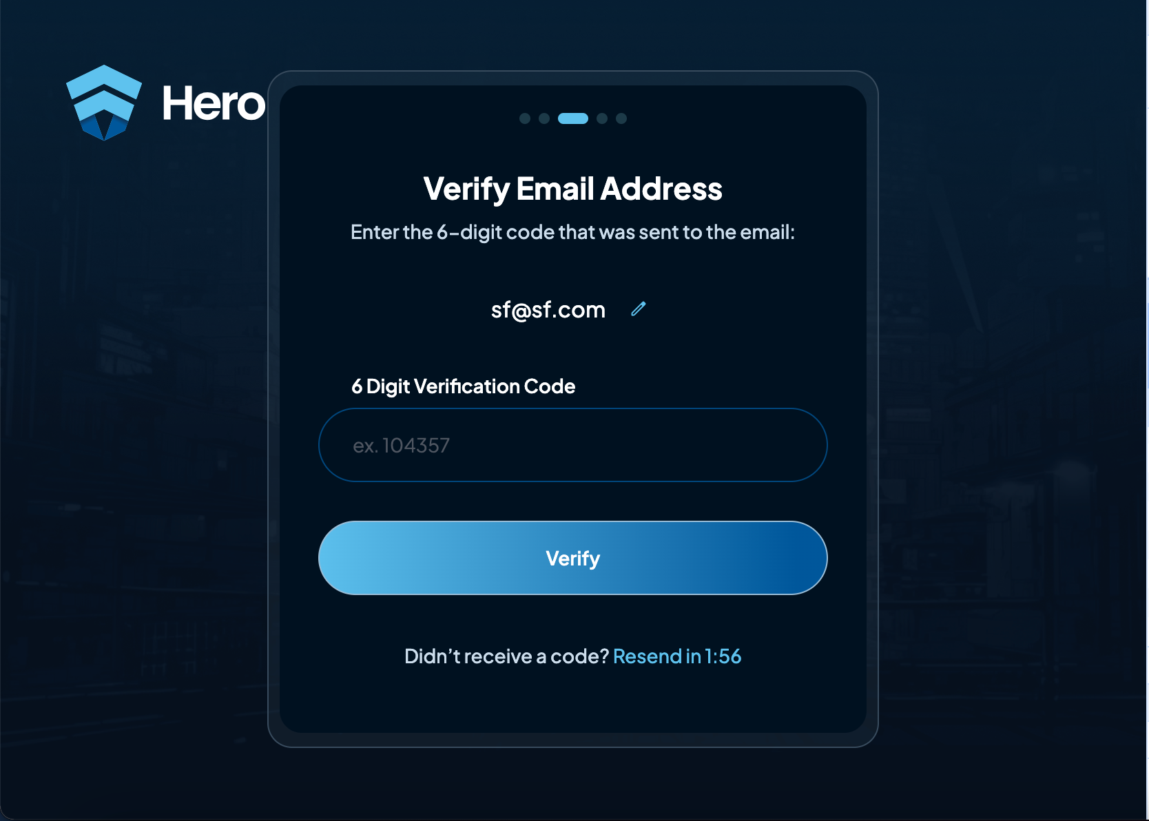 Verify Email Form